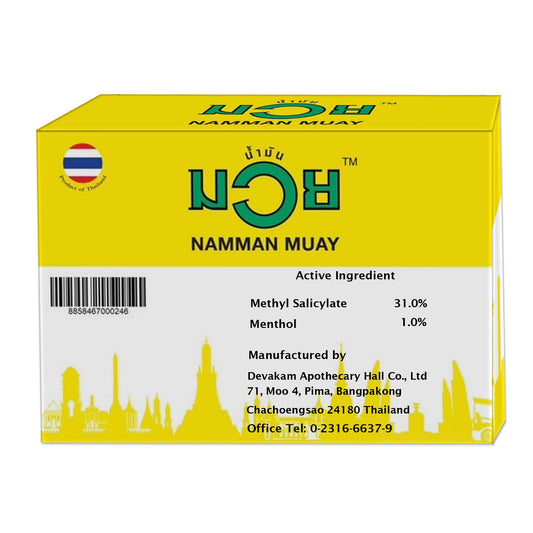 Namman Muay Original Thai Boxing Oil Liniment Muscle Temporary Relief 120ml Pack of 3