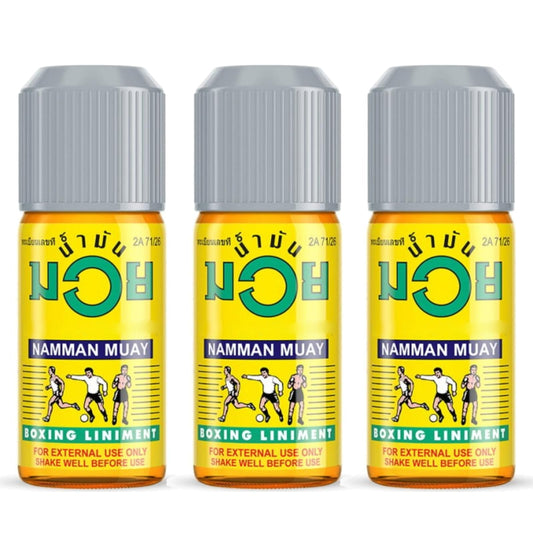 Namman Muay Original Thai Boxing Oil Liniment Muscle Temporary Relief 120ml Pack of 3